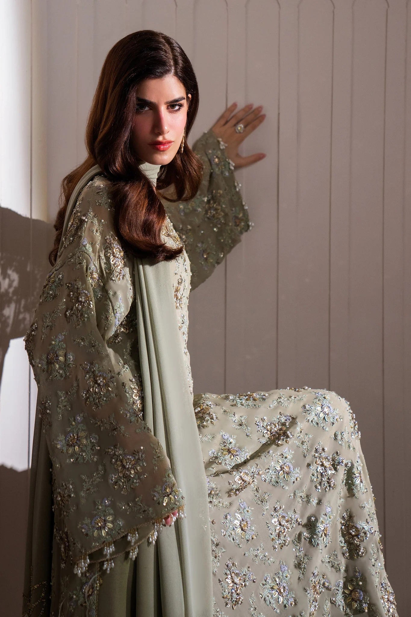 Elan Luxury Organza Embroidered Unstitched 3 Piece CLARTÉ EP-21215