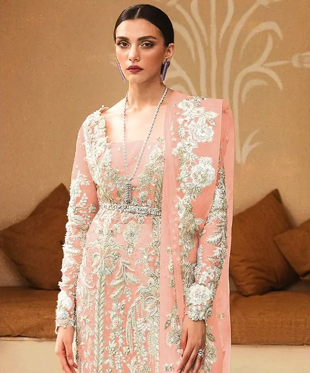 Soraya Organza Hand Embroidered 3 Pc Unstitched Collection Anya 05