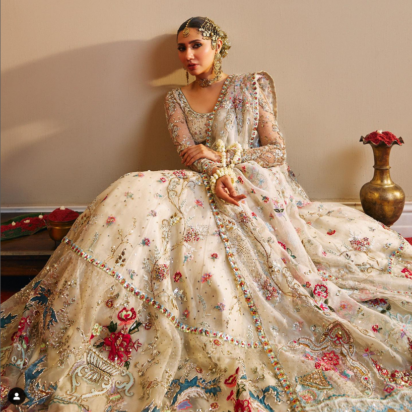 Rano’s Heriloom Ivory Bridal Net Embroidered Unstitched Collection