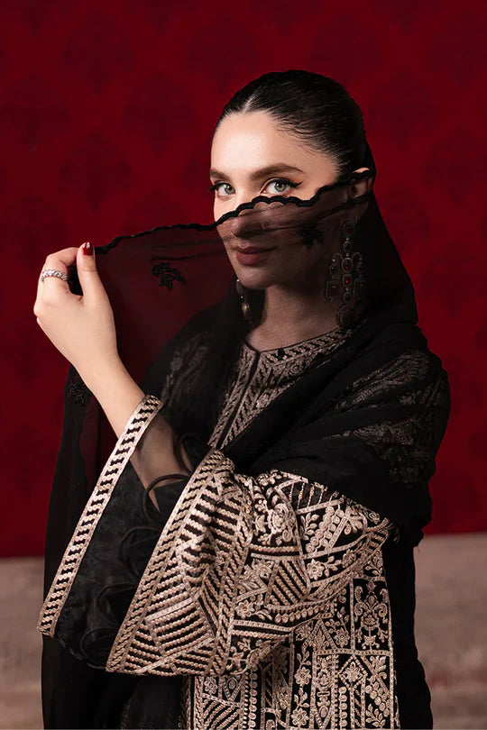 Azure Luxury Chiffon Embroidered Unstitched Collection Urban Muse