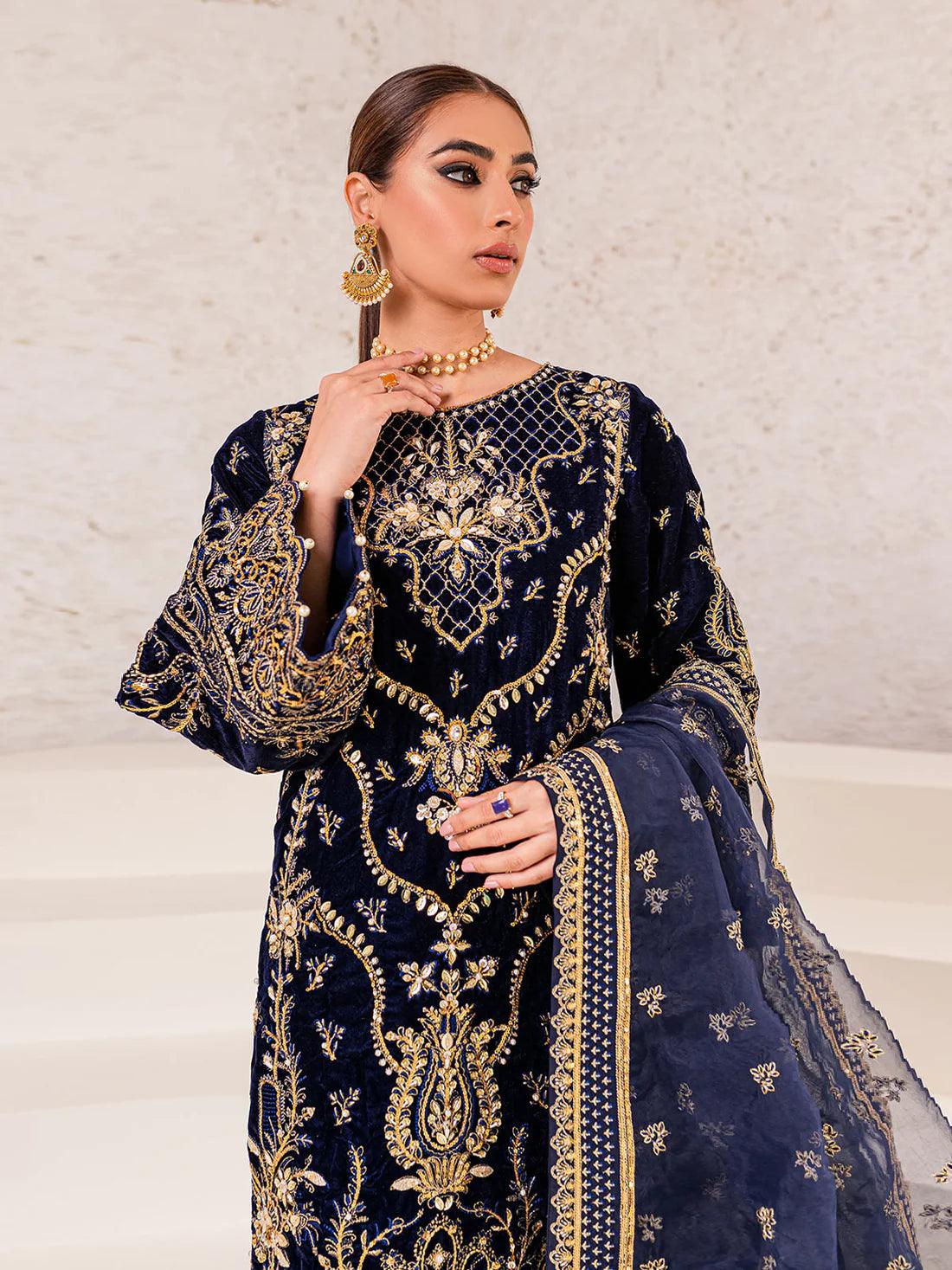 Gulaal Embroidered Velvet Suits Unstitched 3 Piece INSIYAH 03- Luxury Collection