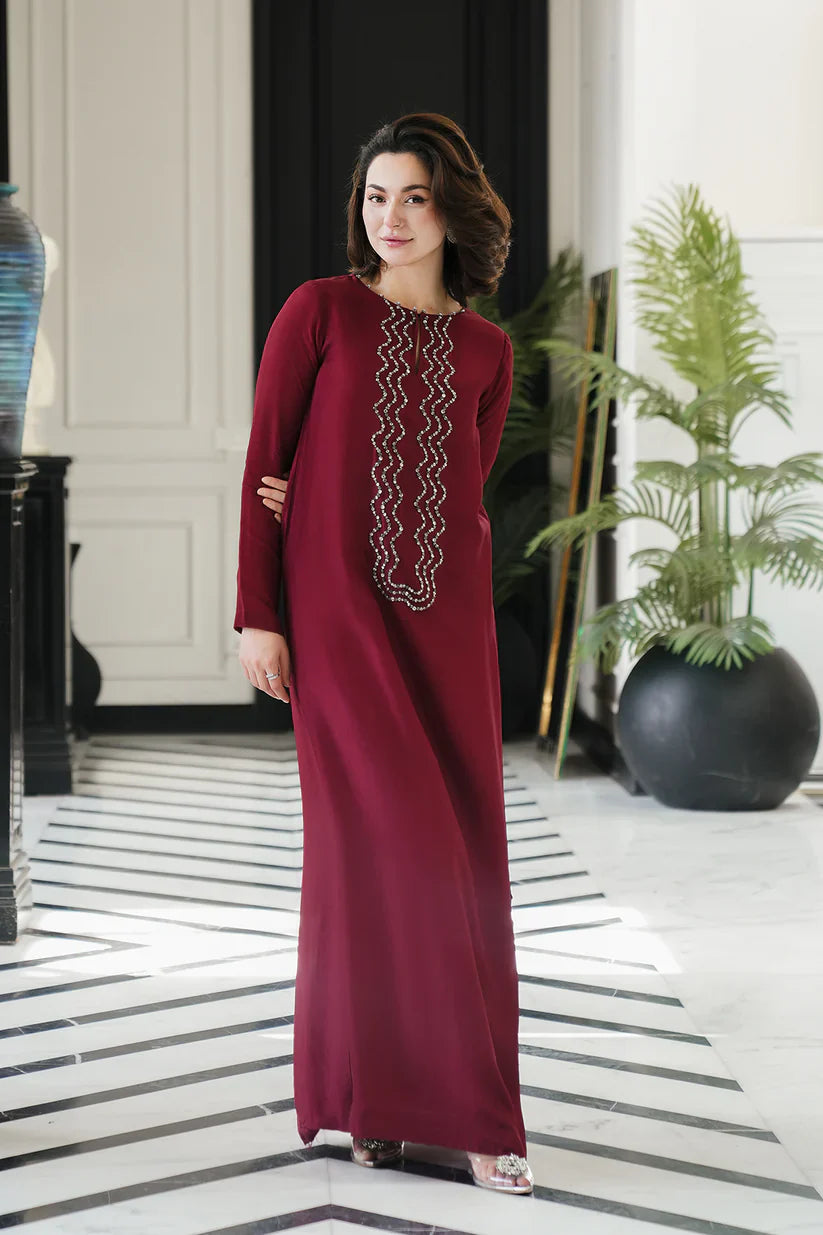 Lulusar Luxury Silk Collection Embroidered 3 Pc Unstitched Samaal Long