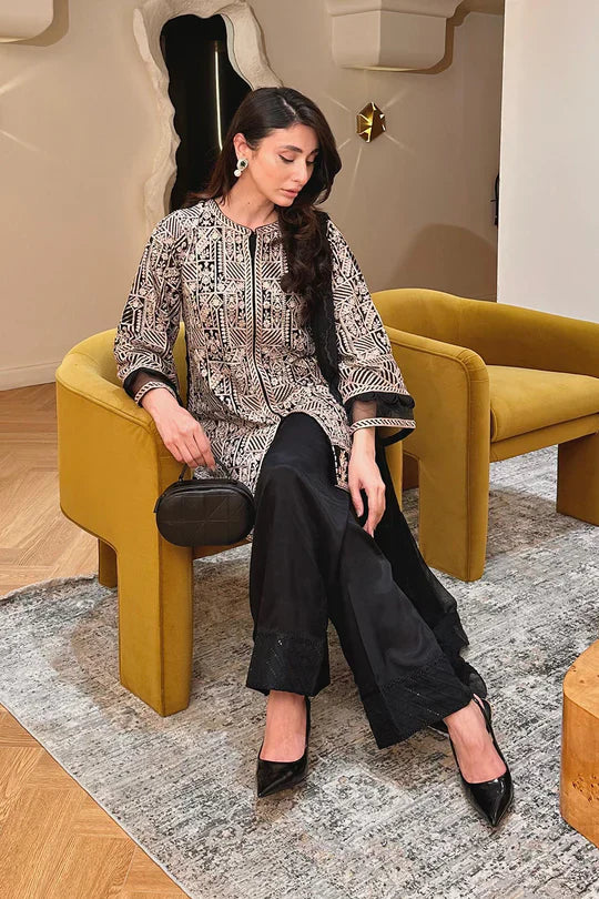 Azure Luxury Chiffon Embroidered Unstitched Collection Urban Muse