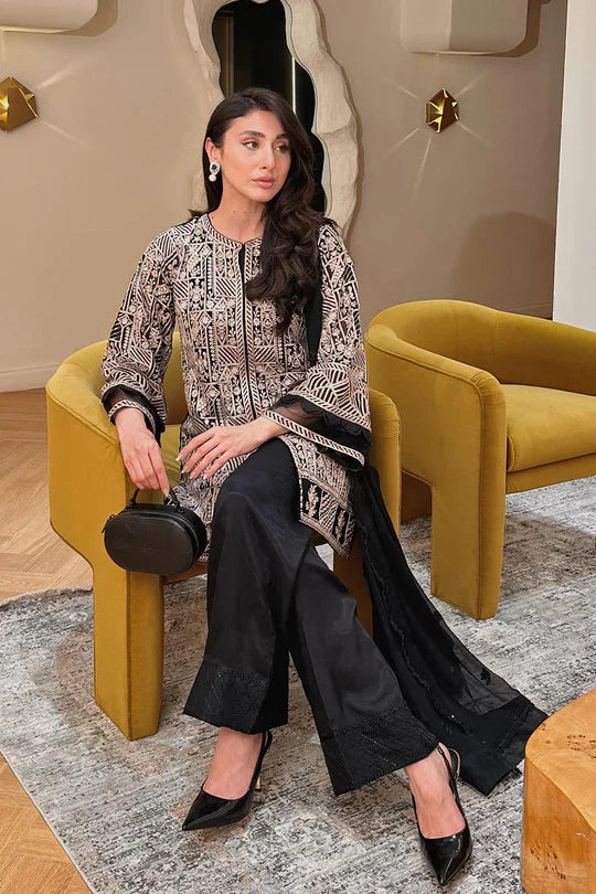 Azure Luxury Chiffon Embroidered Unstitched Collection Urban Muse