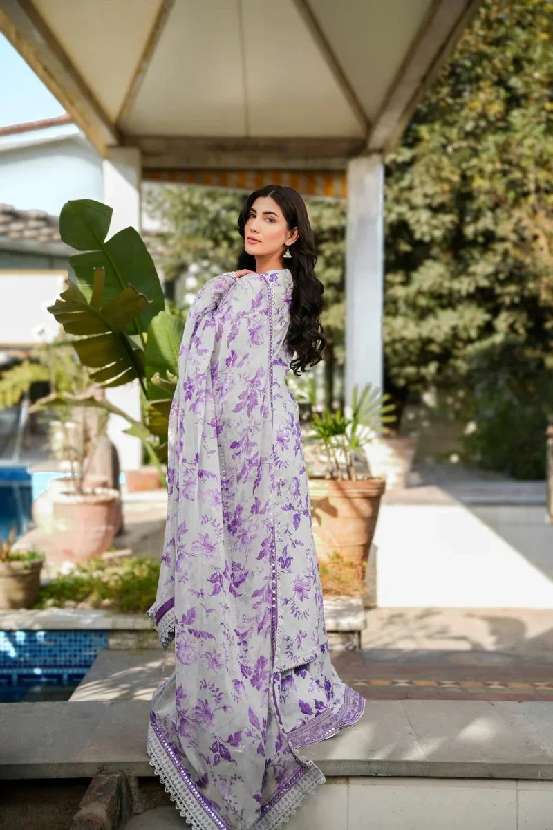 Aneela's Collection Luxury Lawn Embroidered 3 Piece Unstitched Swiss - 3 Pieces Lawn - Zainabjees