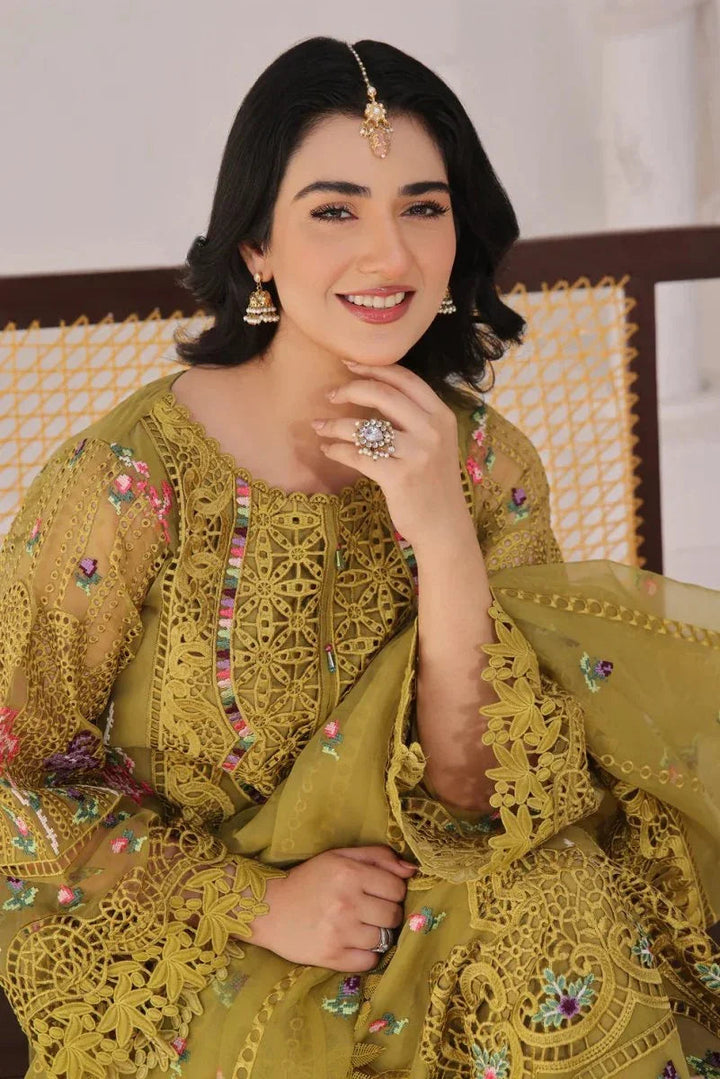 Aneelas Luxury Lawn Embroidered Unstitched 3 Piece - 3 Pieces Lawn - Zainabjees