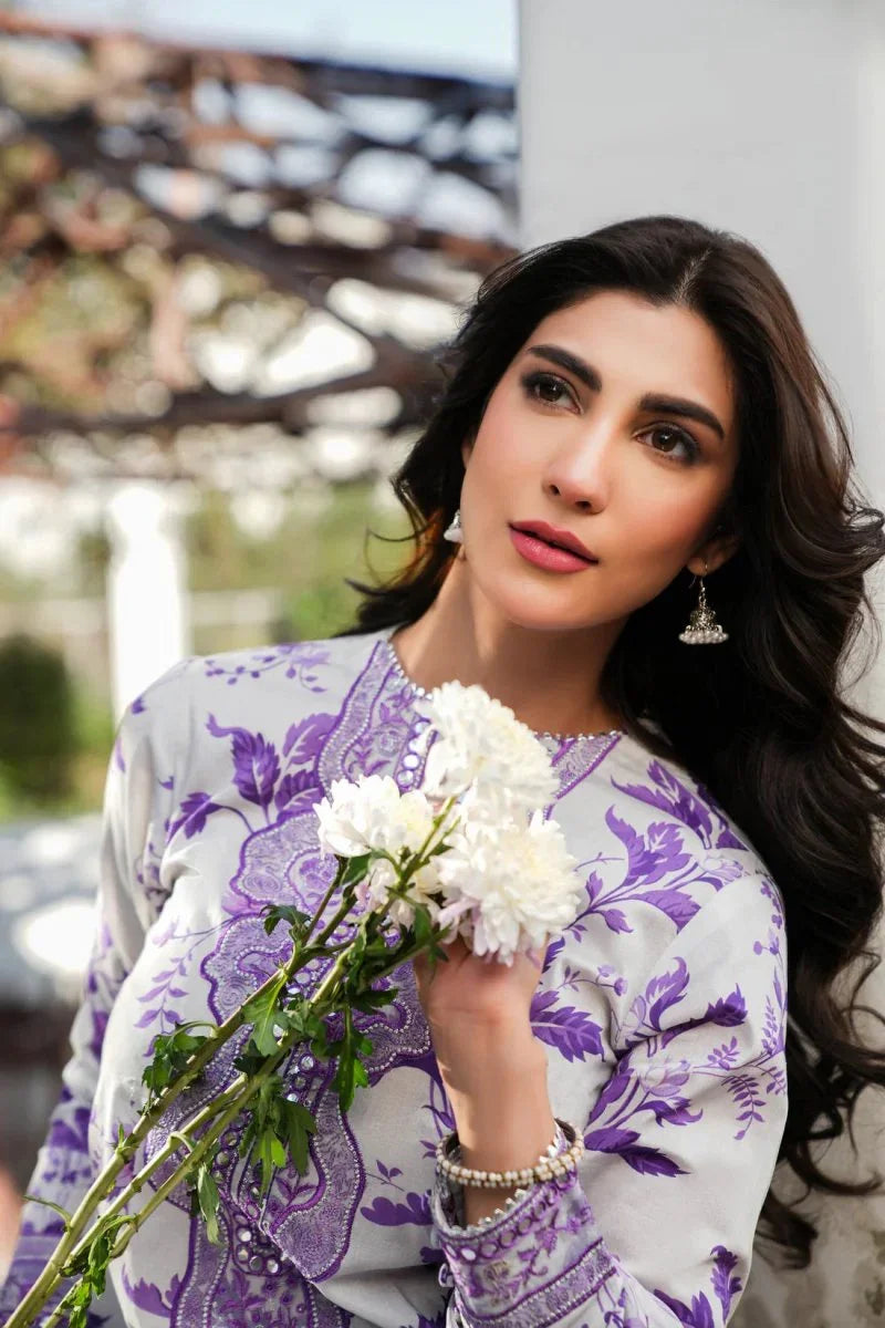 Aneela's Collection Luxury Lawn Embroidered 3 Piece Unstitched Swiss - 3 Pieces Lawn - Zainabjees