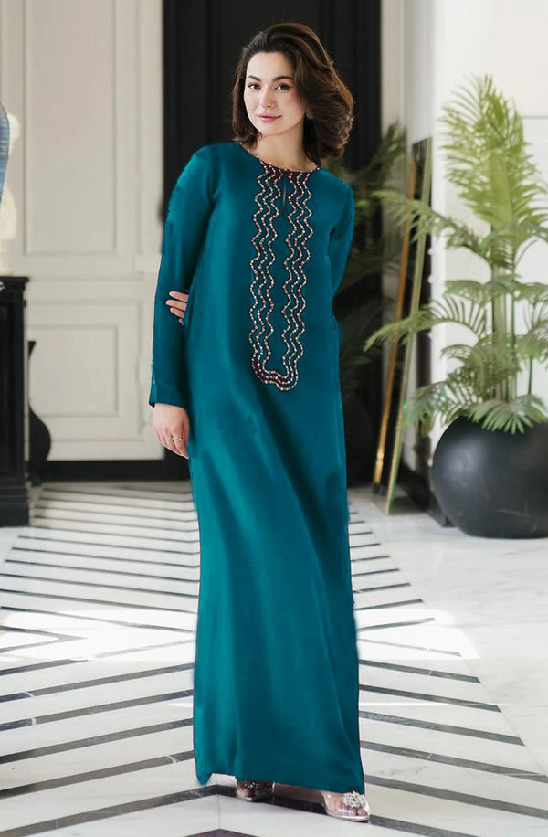 Lulusar Luxury Silk Embroidered Unstitched 3 Piece - Zinc