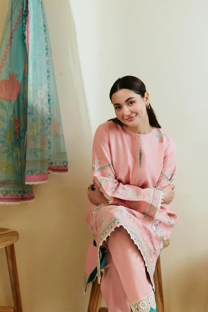 Coco by Zara Shahjahan Embroidered Lawn Unstitched 3Pc D - 08A ZOYA - 3 Pieces Lawn - Zainabjees