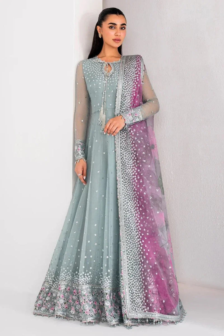 Jazmin Elegant Embroidered Chiffon Dress Unstitched 3 Piece UC - 3062 - 3 Pieces Chiffon - Zainabjees