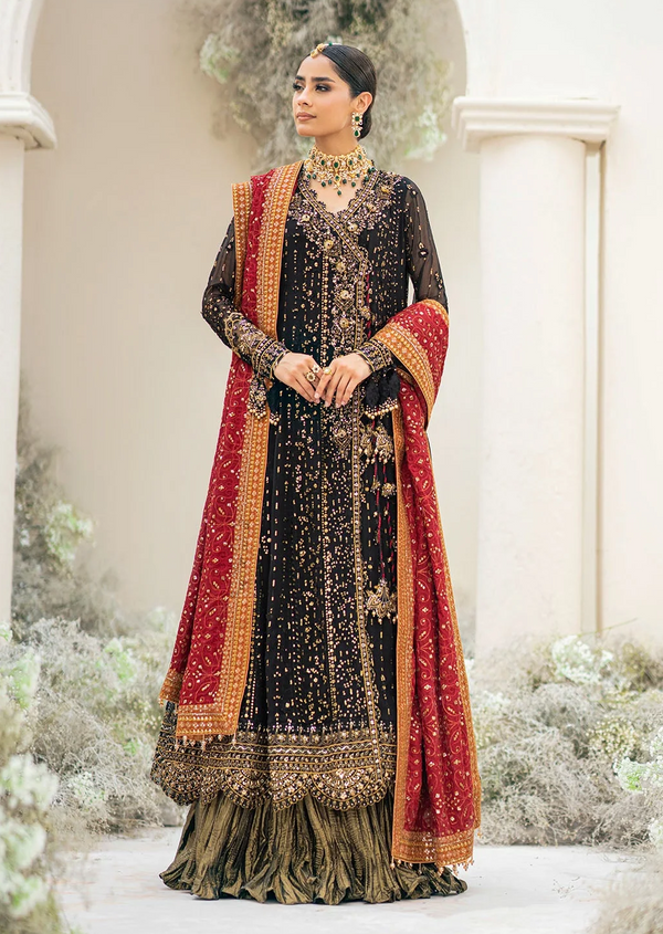 AIK ATELIER Luxury Chiffon Unstitched Embroidered Collection Look 01