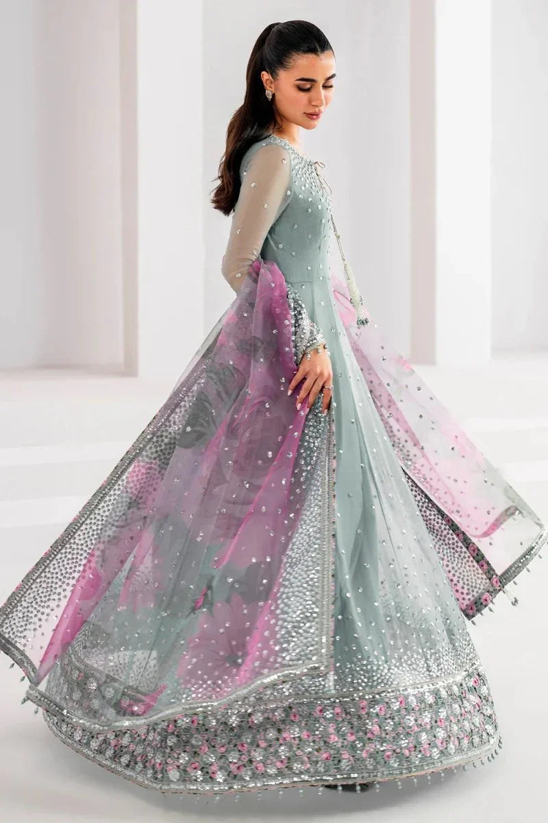 Jazmin Elegant Embroidered Chiffon Dress Unstitched 3 Piece UC - 3062 - 3 Pieces Chiffon - Zainabjees