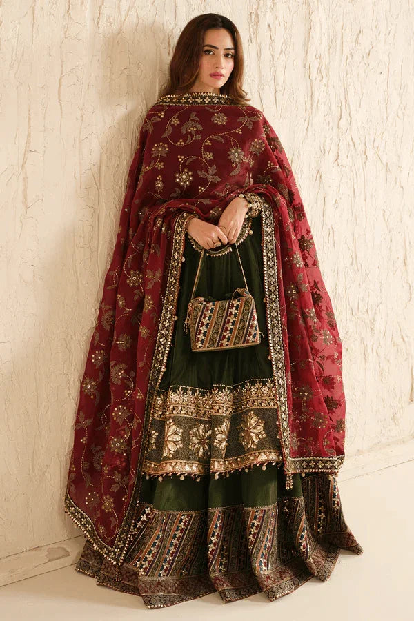 Jazmine Formals Unstitched 3 Pc Collection Luxury Embroidered Velvet VF - 2036 - 3 pieces Velvet - Zainabjees