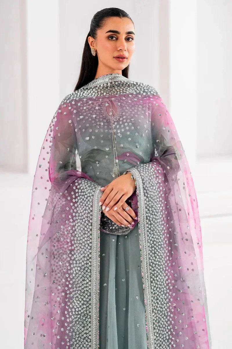 Jazmin Elegant Embroidered Chiffon Dress Unstitched 3 Piece UC - 3062 - 3 Pieces Chiffon - Zainabjees