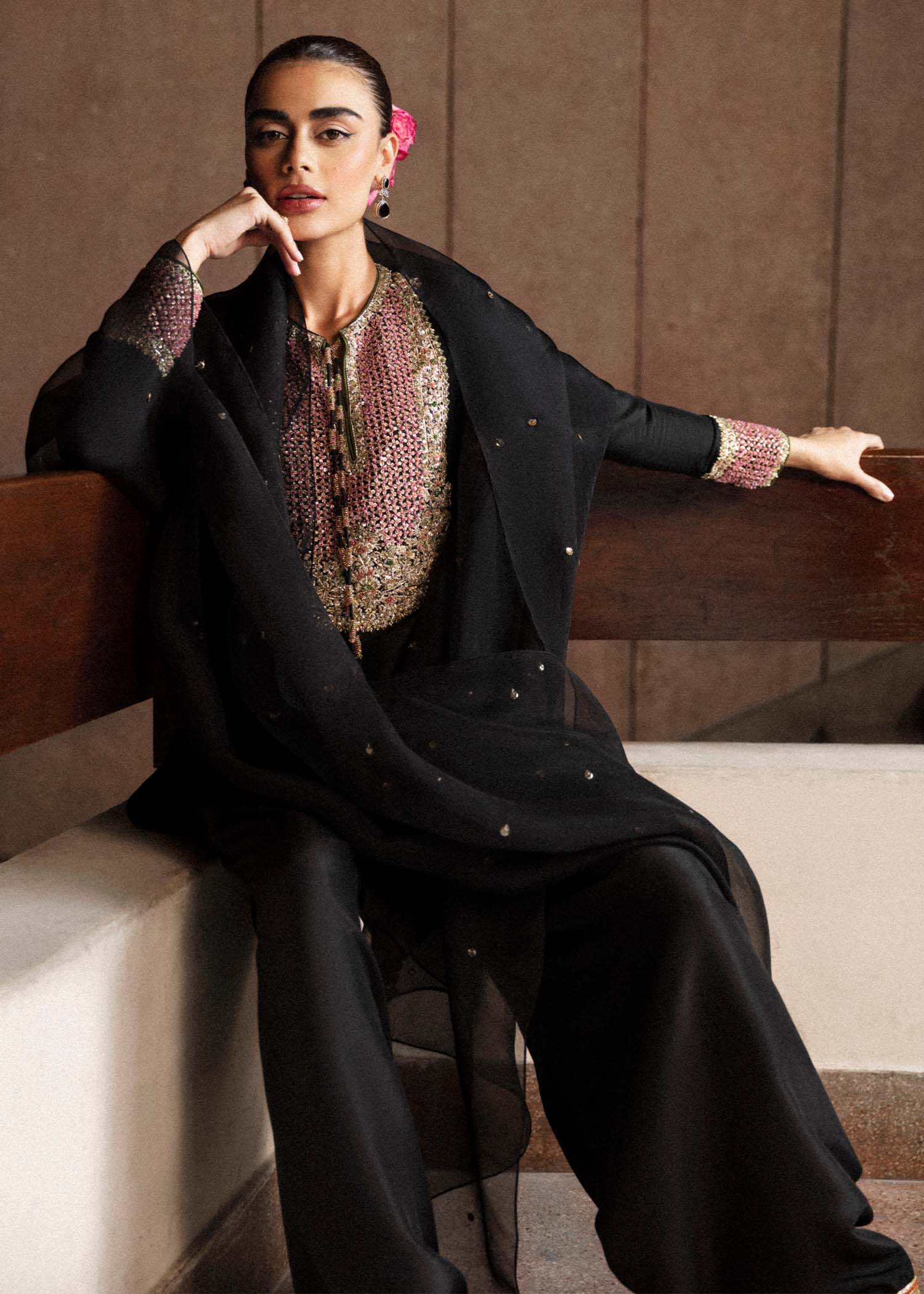 Hussain Rehar Luxury Raw Silk Festive Collection 3 Pc Unstitched CHAR-05
