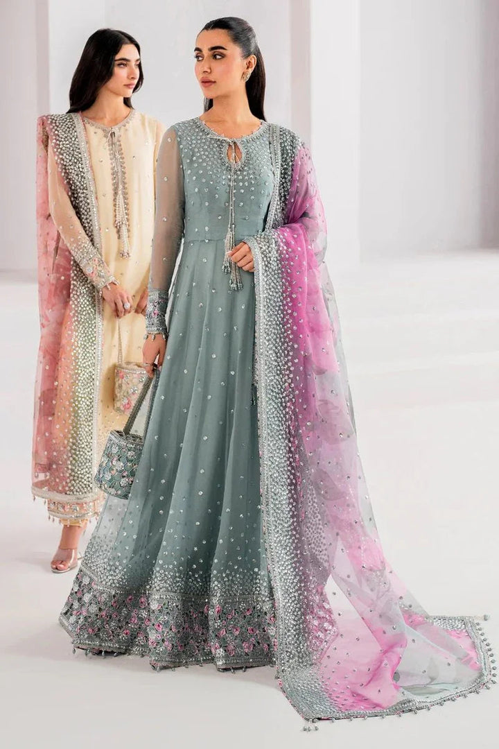 Jazmin Elegant Embroidered Chiffon Dress Unstitched 3 Piece UC - 3062 - 3 Pieces Chiffon - Zainabjees