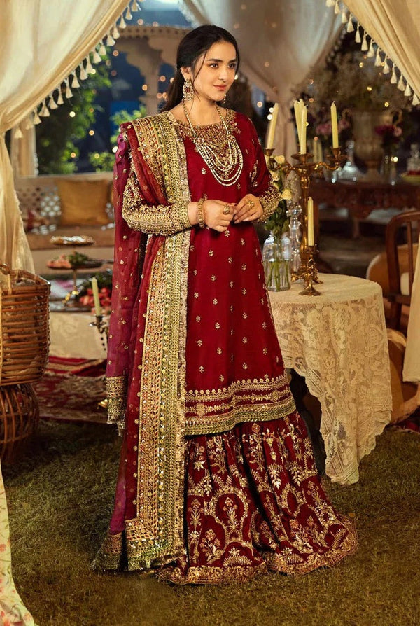 Maria.B - Virasat - Luxury Raw Silk Embroidered Unstitched 3 Piece