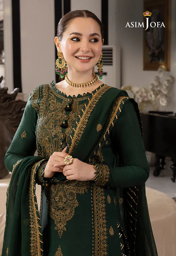 Asim Jofa Luxury Chiffon Embroidered Unstitched Suit AJRN-18