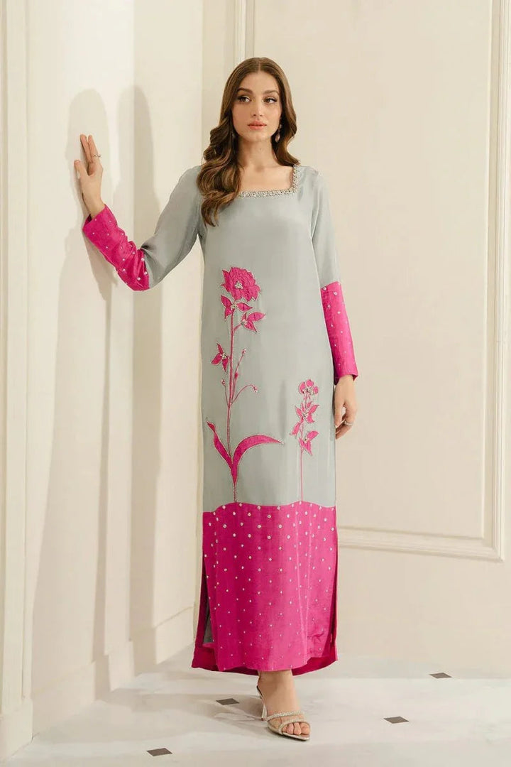 Lulusar Swiss Lawn 3 Piece Unstitched Hurai Dress - 3 Pieces Lawn - Zainabjees