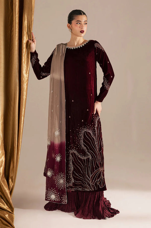 Vanya KV-57 - Luxury Velvet Embroidered 3 Piece Unstitched