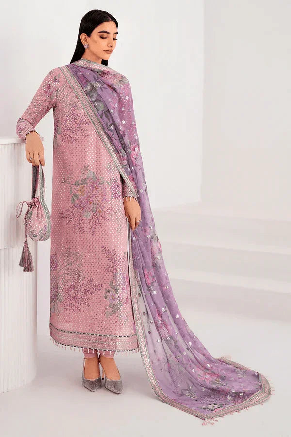 Jazmin Embroidered 3 Pc Chiffon Collection Unstitched UC - 3061 - 3 Pieces Chiffon - Zainabjees