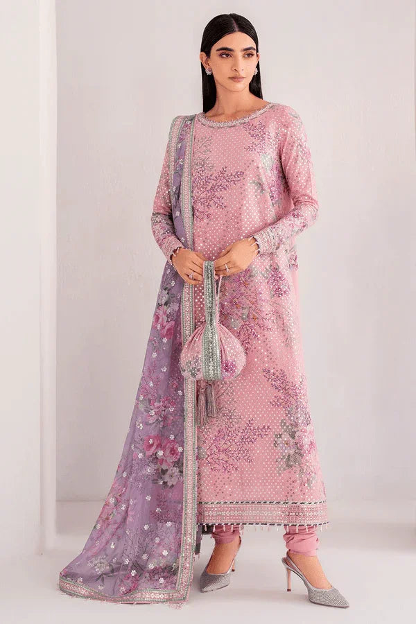Jazmin Embroidered 3 Pc Chiffon Collection Unstitched UC - 3061 - 3 Pieces Chiffon - Zainabjees