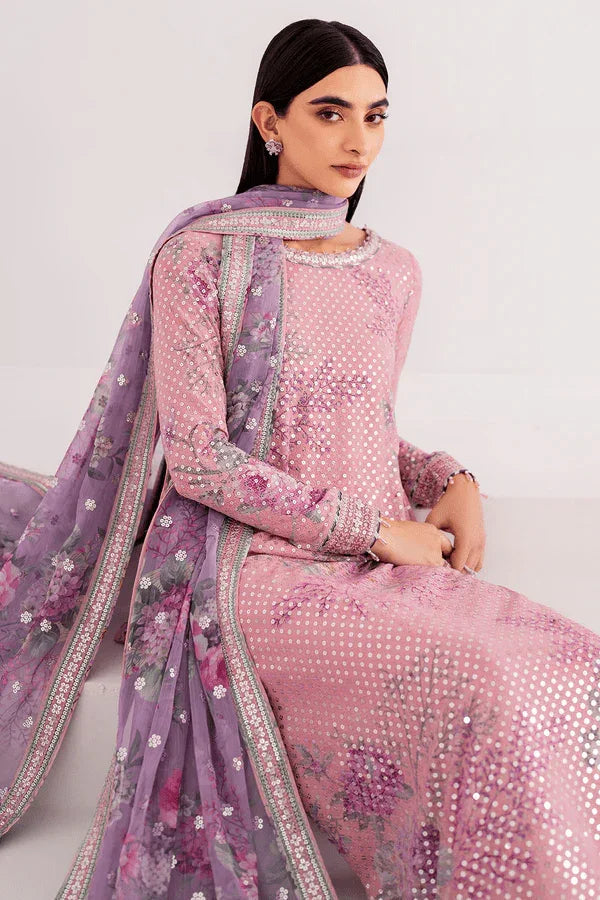 Jazmin Embroidered 3 Pc Chiffon Collection Unstitched UC - 3061 - 3 Pieces Chiffon - Zainabjees