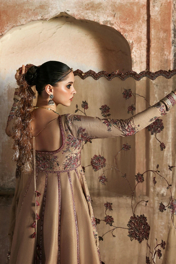 Hussain Rehar Mahvash - Luxury Raw Silk Embroidered 3 Piece Unstitched